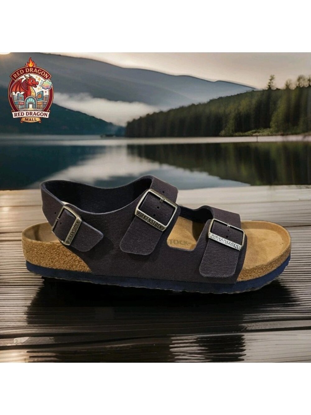 Birkenstock Milano Oil Navy Blue Sandals - Men's Size 11 - Picture 1 of 7